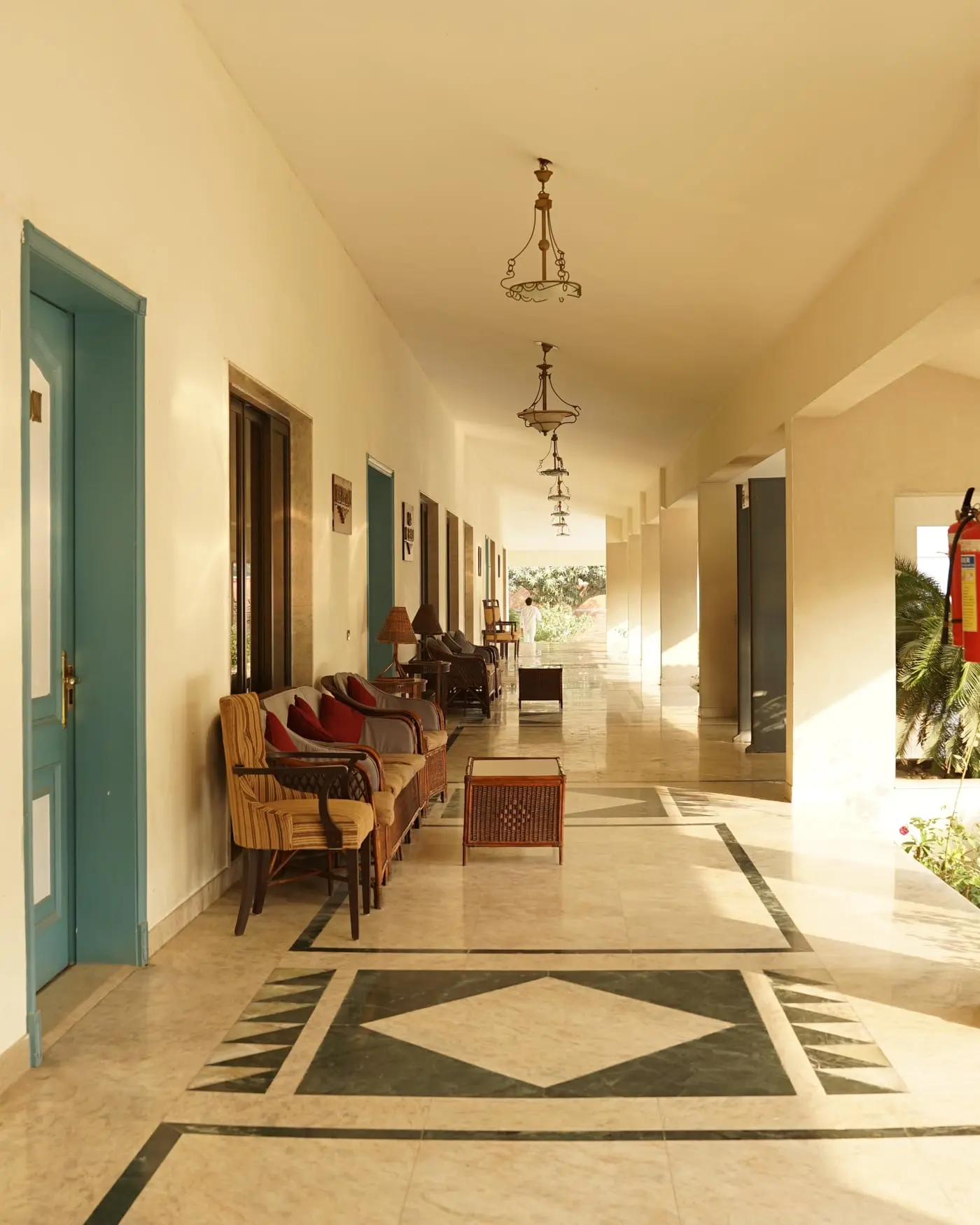 A guest corridor at Etihad Club
