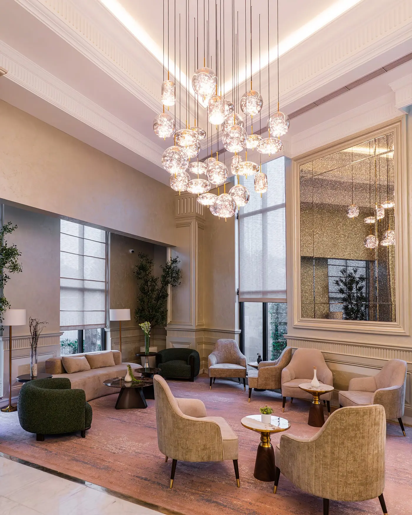 The lobby lounge