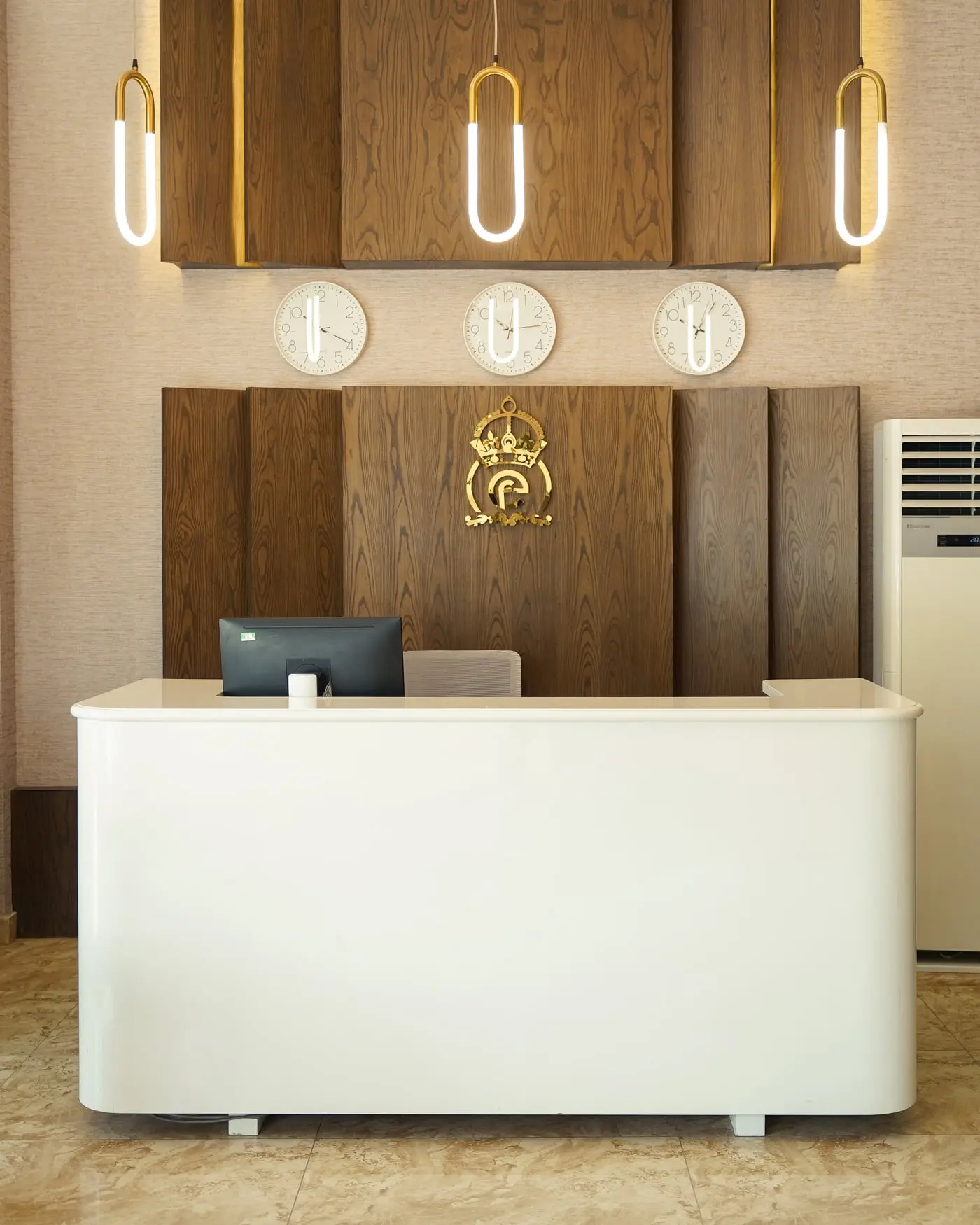 The reception desk