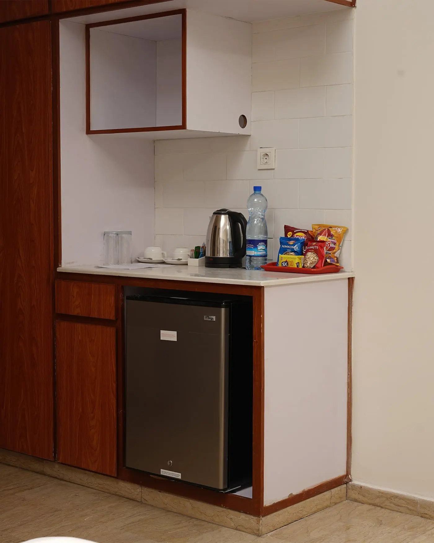 An in-room pantry