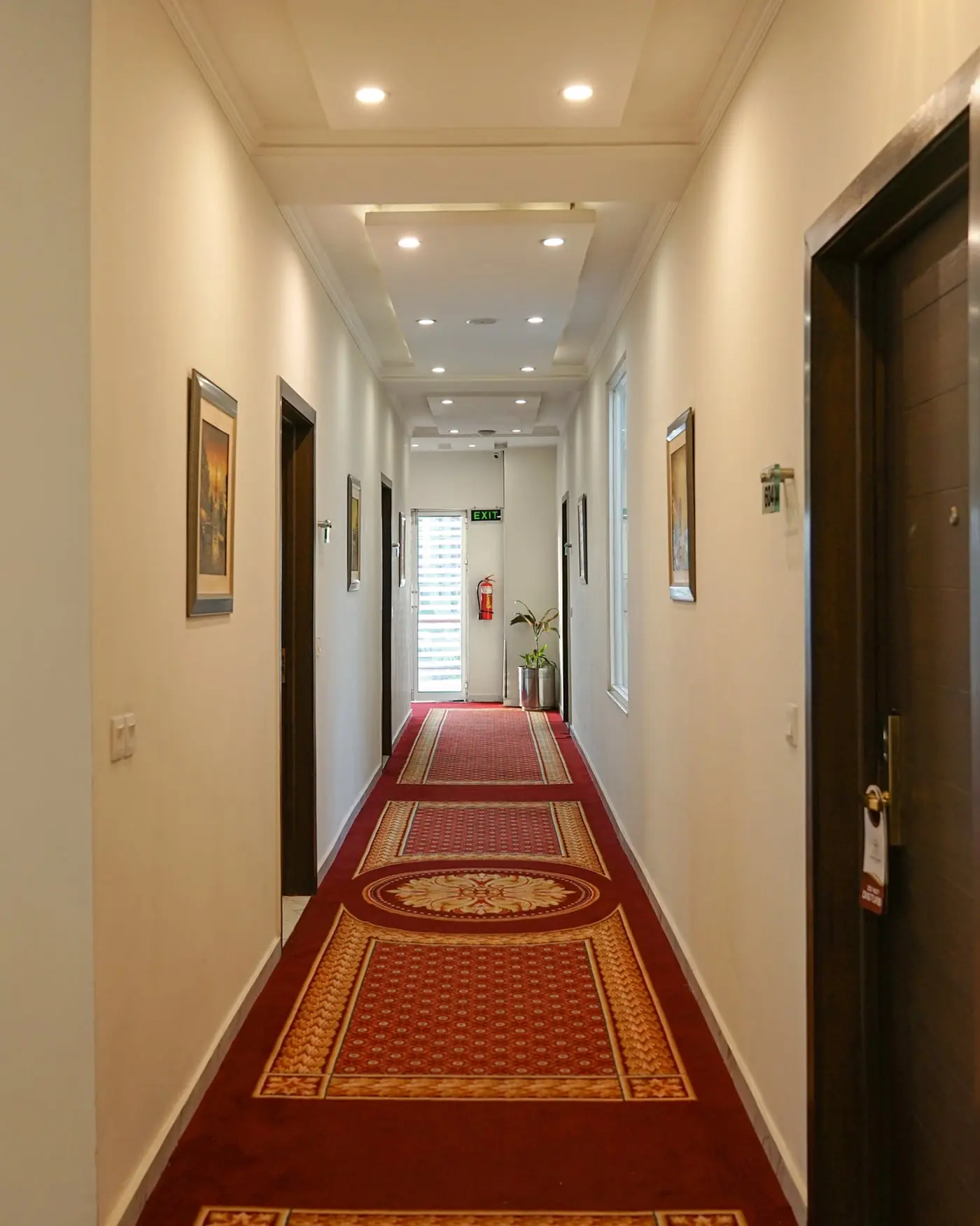 A guest floor corridor