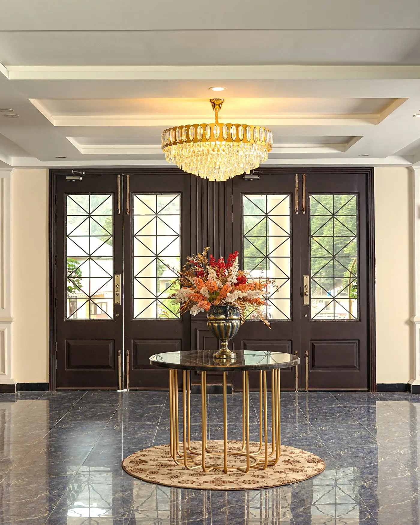 The lobby entrance