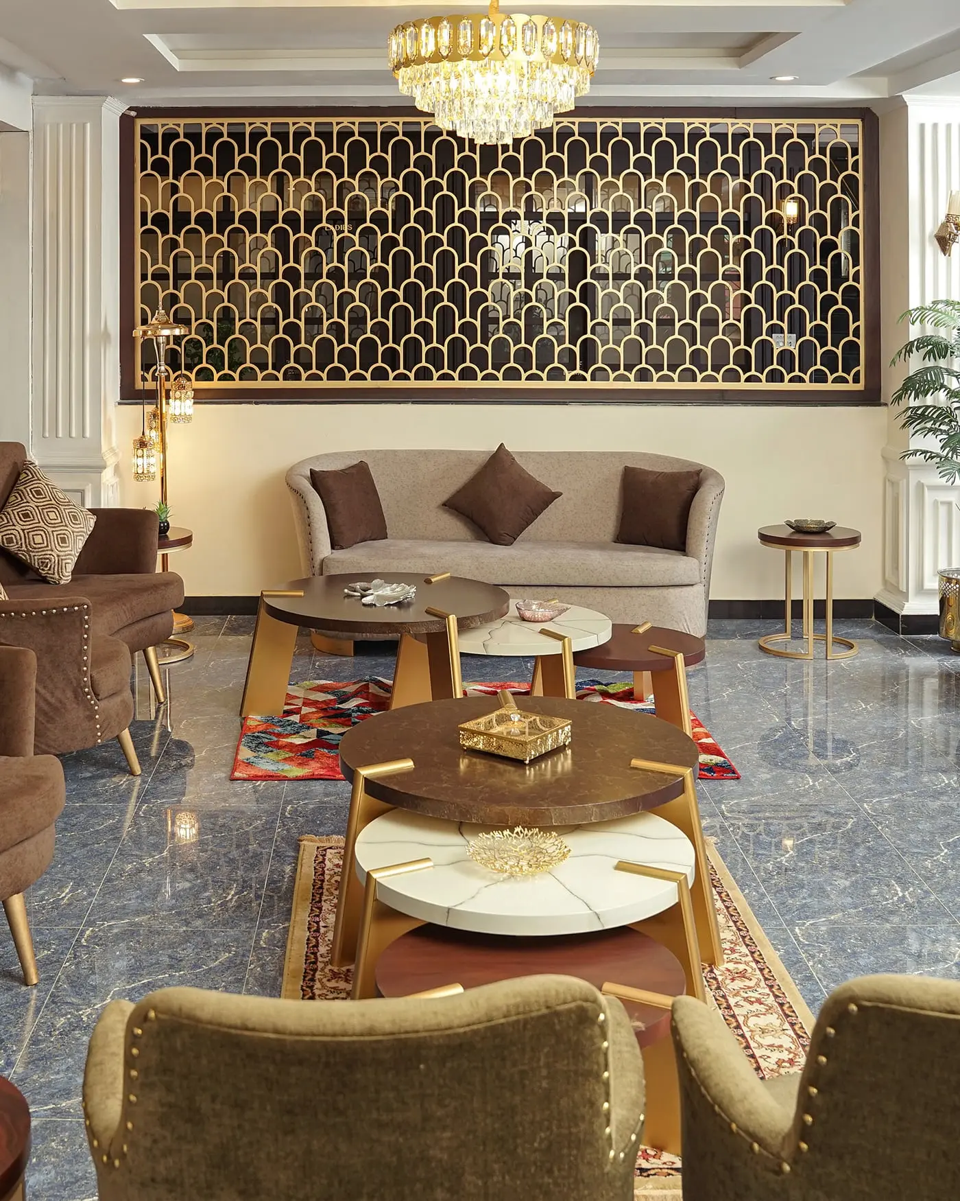 The lobby lounge