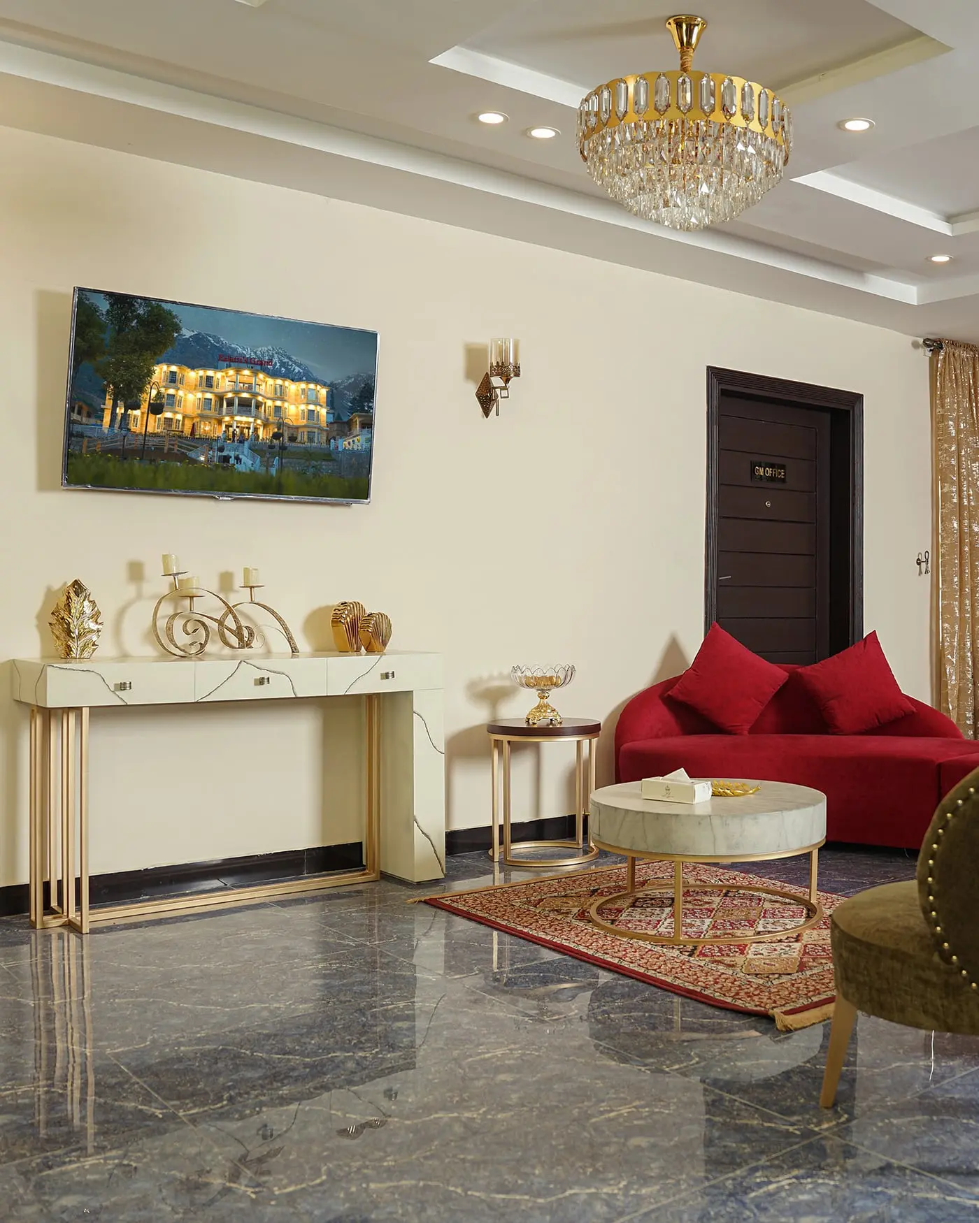 A suite lounge
